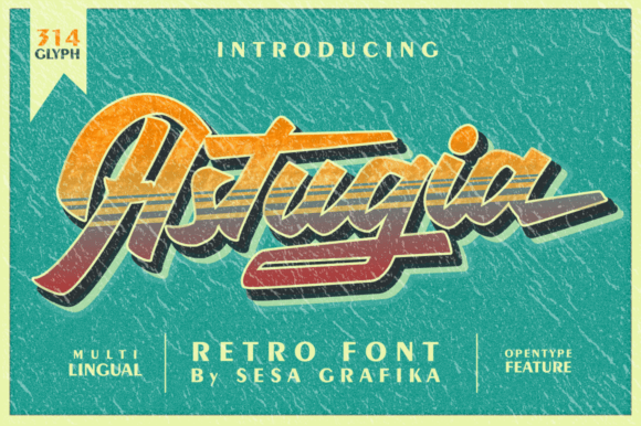 Astugia: The Retro Script Font for Viral Campaigns