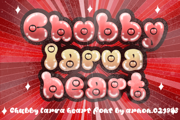 Chubby Larva Heart: A Joyful Display Font for Branding