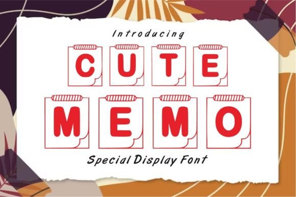 Cute Memo: A Playful Display Font for Editorial Design