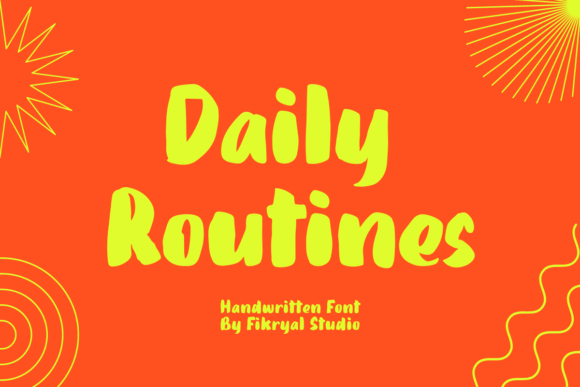 Daily Routines: A Handwritten Display Font for Web Design