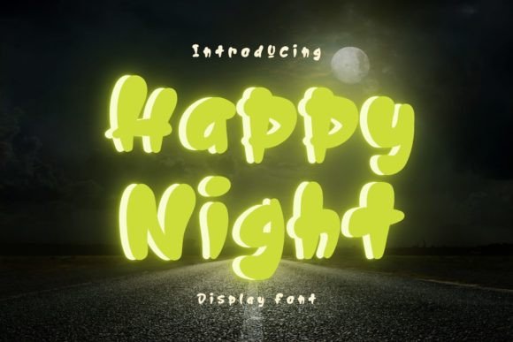 Happy Night: A Playful Display Font for Modern Editorial Design