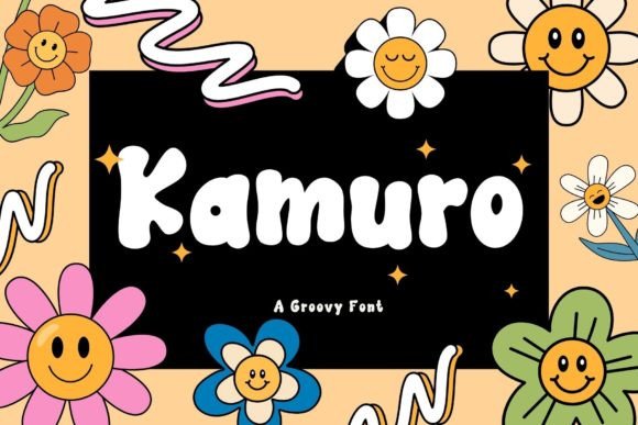 Kamuro: A Retro Groovy Display Font for Editorial Design