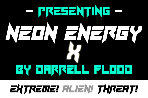 Neon Energy X: A Razor-Sharp Sci-Fi Font for Web Headers