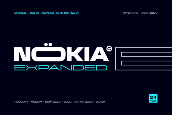 Nokia Expanded: The Bold Display Font for Modern Branding