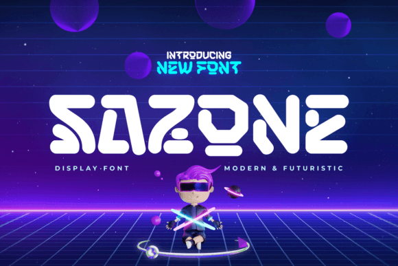 Sazone: A Futuristic Display Font for Modern Editorial Design