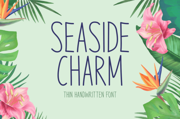 Seaside Charm: The Ultimate Handwritten Display Font for Designers