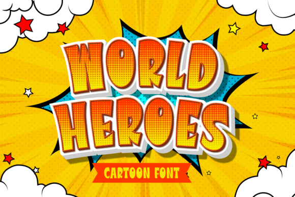World Heroes: A Playful Display Font for Joyful Editorial Design